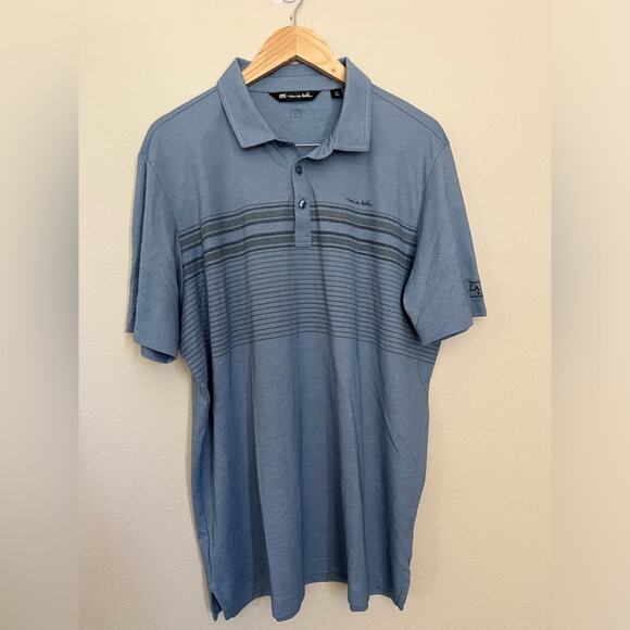 TRAVIS MATHEW Blue Pima Cotton Golf Polo sz XL - Picture 1 of 13